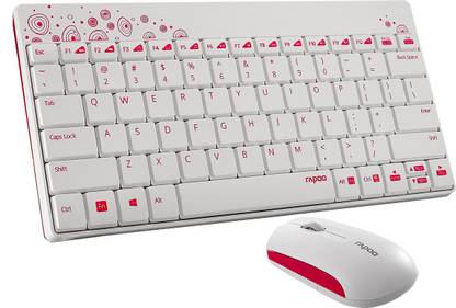 RAPOO 8000 Wired USB Laptop-size Multi-device Keyboard Compatible with Desktop, Laptop, Mac