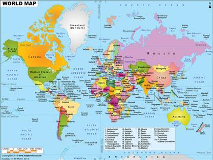 world map hd banner poster Fine Art Print