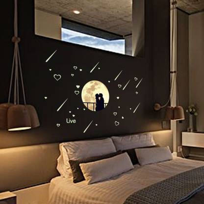 Cortina 35 cm Couple Love Radium Glow in the dark Wall Sticker Glow in the Dark Sticker