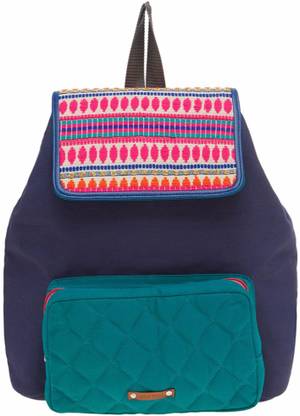 Lemon Trunk Quied Pocket/ Jacquard flap/Color Block Backpack
