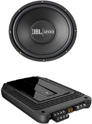 JBL 1200 Watts 30.5cm Car Subwoofer with JBL GXA646SI 4 Channel Power Amplifier Subwoofer