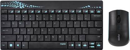 RAPOO 8000 Wired USB Laptop-size Multi-device Keyboard Compatible with Desktop, Laptop, Mac