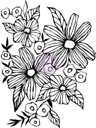 Prima Marketing Christine Adolf Cling Rubber Stamps - Daisy May