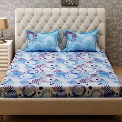 Bombay Dyeing 104 TC Cotton Double Abstract Flat Bedsheet