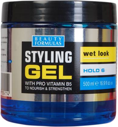 Beauty formulas Styling Gel Wet Look with Blue Provitamin B5 Hair Gel