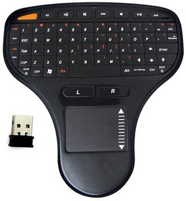 microware N5903 2.4GHz Mini Wireless Keyboard with Touchpad & USB Mini Receiver Wireless Handheld Desktop Keyboard