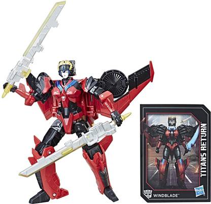 TRANSFORMERS Generations Titans Return Deluxe Windblade and Scorch Fire