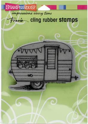 Stampendous Cling Stamp 6.5"X4.5" - Tiny Trailer