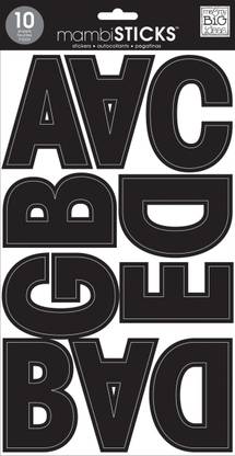 Me & My Big Ideas Large Alphabet Stickers - Black