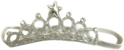 Ziory Silver Baby Girl Baby Boy Unisex Rhinestone Crown Headbands Toddler Princess Hair Accessories Baby Girl's Birthday Gift Tiara Crown Headband Head Band (Silver) Hair Band