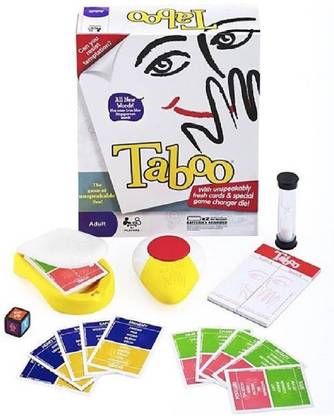 M-Alive Taboo The Game of Un-Speakable Family Fun with Cards & Special Game Changer Dice Board Game Party & Fun Board Game