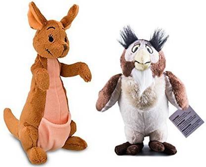 Generic Disney Winnie the Pooh Kanga Plush Toy 9.5" & Owl Plush 7"