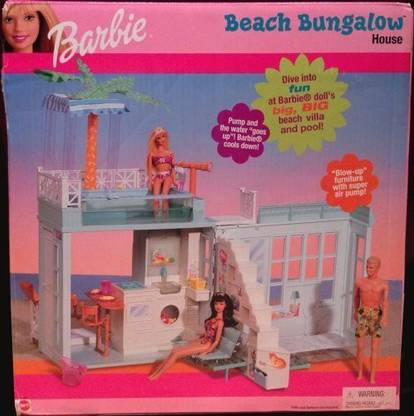 Generic Barbie Beach Bungalow House (1999) RARE