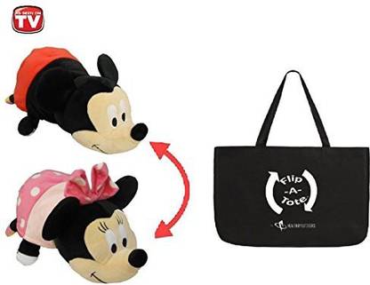 FlipaZoo 14 Inch Disney, Mickey Mouse To Minnie W/ Flipatote - Flip-A-Zoo 2-In-1 Toy That Flips For You Clubhouse