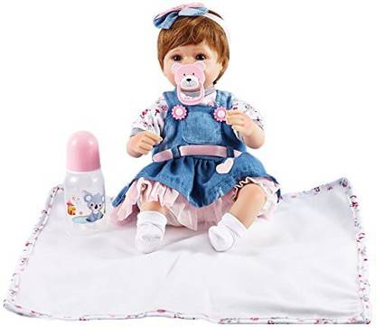 Hoomai Doll 17 Inch Lifelike Reborn Baby Vinyl Silicone Body Realistic Lovely Newborn Cute s For Real Touch Girl Boy Toy Collection Gift