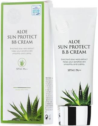 Jigott Sunscreen - SPF SPF 41 PA++ Aloe Sun Protect BB Cream SPF 41 PA++ Korean Cosmetics