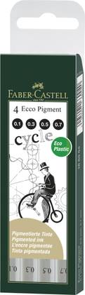 FABER-CASTELL Fibre-Tip Pen Ecco Pigment 0.1/0.3/0.5/0.7 - Wallet