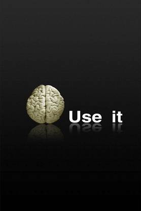 Brain - Use It || Witty Posters || Smart Poster | Inspirational | Motivational Posters | Poster for home & office Fine Art Print