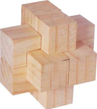 Gkart Handmade Wooden Burr Puzzle 6C Classic Game 3D Brain Teasers (6 Piece)