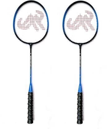 Morex 450 Badminton Racquet ( Set Of 2 Racquets ) Blue Blue Strung Badminton Racquet