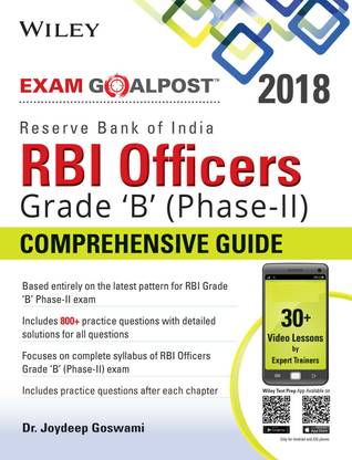 Wiley'S Reserve Bank of India (Rbi) Officers Grade 'B' Phase-II Exam Goalpost Comprehensive Guide