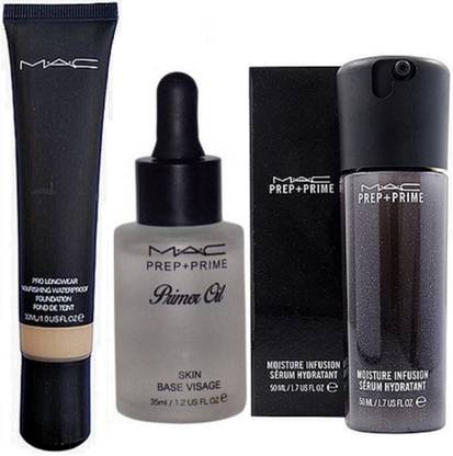 M.A.C Prep + Prime Moisture Infusion Serum Hydratant,Prep+Prime Primer&Pro Longwear Foundation