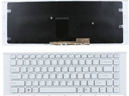 SellZone Laptop Keyboard For Vaio VPC EA VPCEA VPC EA Series White Internal Standard Laptop Keyboard Compatible with Desktop, Laptop, Mac