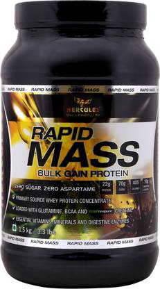 HERCULES Rapid Mass Gainer 1.5 kg / 3.3 lbs Weight Gainers/Mass Gainers