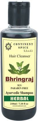 CONTINENT SPICE Khadi Bhringraj Herbal Hair Cleanser (210ml) -(SLS-Paraben Free) CS682005