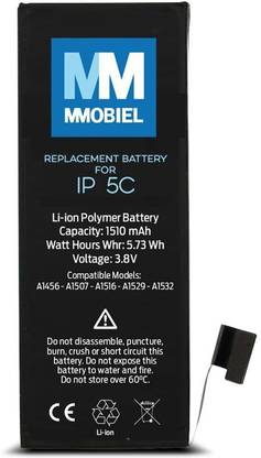 MMOBIEL Mobile Battery For  Apple iPhone 5C Li-Ion replacement battery 3,8v 1510 mAh 5.73 Whr incl. Anti-Static Adhesive Glue Sticker 2 x screwdriver 2 x Spudger and manual