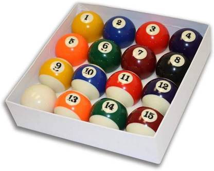 Laxmi Ganesh Billiard LGB106 Combo of American Pool Ball Set with Ball Tray and Triangle Snooker, Pool, Billiards Cue Stick