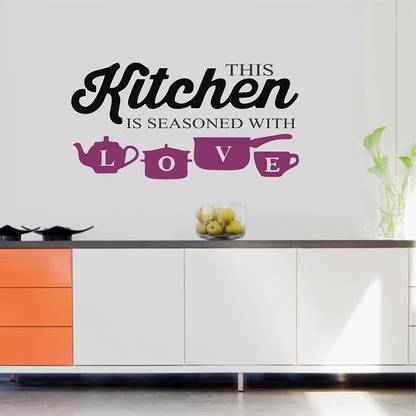 Asmi Collections 65 cm Kitchen Removable Sticker