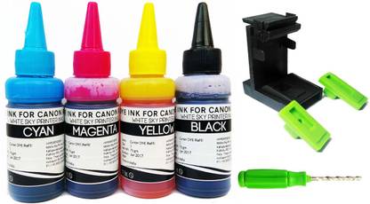 Canon Printer Refill Ink Kit with Suction tool for MG3670, MG2970, iP7270, MG2577, MG3070, MG2570, MG3077, MG2470, MG2577, MP2870, iP7270, MG3170, MP 287, PIXMA E500, E510, E400, E410, E560, E470, E480, E417 , E600, E610, E477 MG Series, MP Series, IP Series Tri-Color Ink Cartridge
