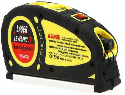 CASON Laser Level Pro3 (18 Feet/5.5m )Measure Tape,Laser Leveler,Measuring Tools Cross Line Ruler Laser 2 bubble Level Indicator Horizontal Ruler Aligner Vertical Line Non-magnetic Engineer's Precision Level