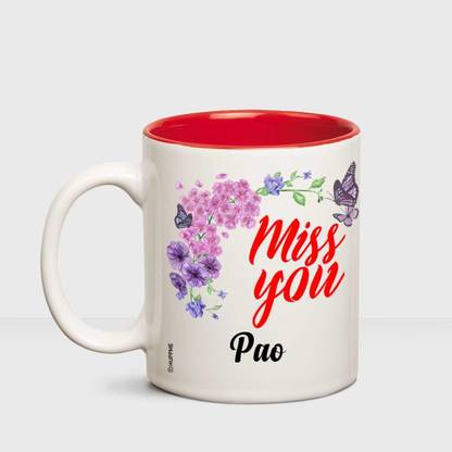 HUPPME I Miss You Pao Inner red mug Ceramic Coffee Mug