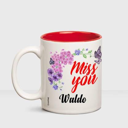 HUPPME I Miss You Waldo Inner red mug Ceramic Coffee Mug