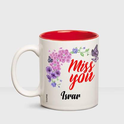 HUPPME I Miss You Israr Inner red mug Ceramic Coffee Mug