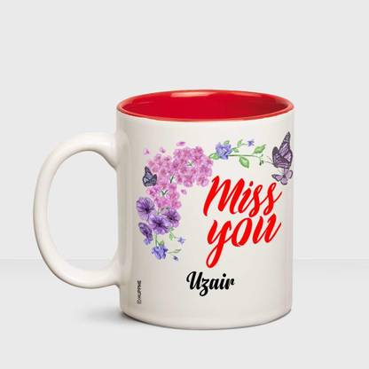 HUPPME I Miss You Uzair Inner red mug Ceramic Coffee Mug