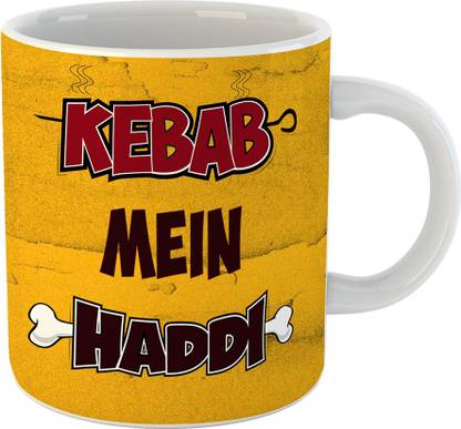 BE AWARA Kabab Mein Haddi Ceramic Coffee Mug