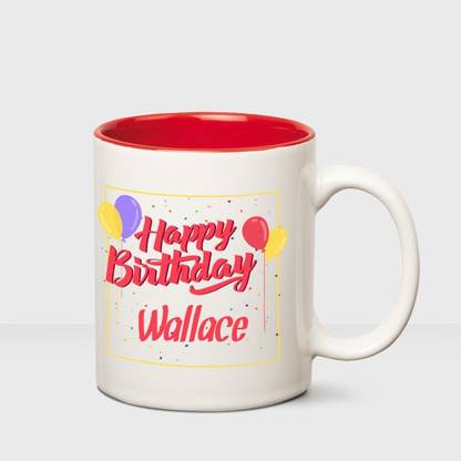 HUPPME Happy Birthday Wallace Inner Red mug Ceramic Coffee Mug
