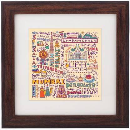 Chumbak Travel Diaries Digital Reprint 11 inch x 11 inch Painting