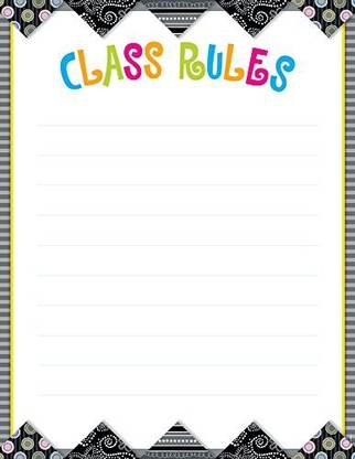 Creative Teaching Press Bw Collection Class Rules Poster Chart (1006)