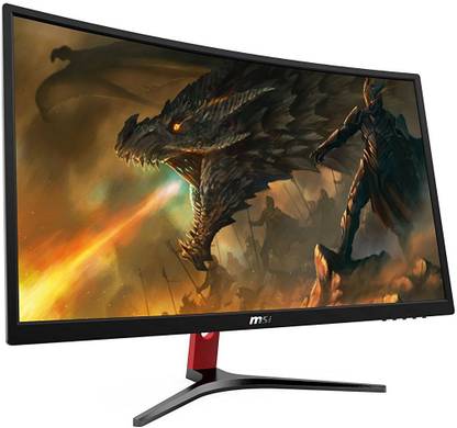 MSI G24C 60.96 cm (24 inch) Curved Full HD VA Panel Gaming Monitor (Optix G24C 23.6 inch,FHD/144Hz,250nits, VA panel,R1800,DVI+HDMI+DP,With Display Port Cable 1ms gaming)