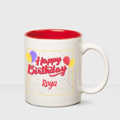 HUPPME Happy Birthday Roya Inner Red mug Ceramic Coffee Mug