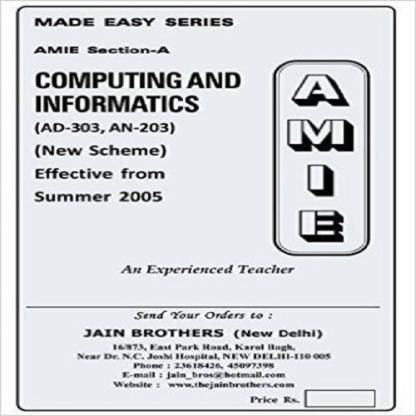 AMIE - Section - (A) Computing And Informatics (AD-303,AN-203) Diploma Solved And Unsolved Paper