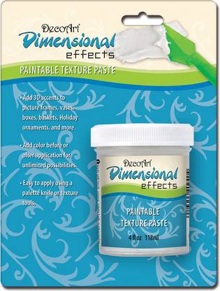 Deco Art Dimensional Effects Texture Paste 4Oz Carded - White