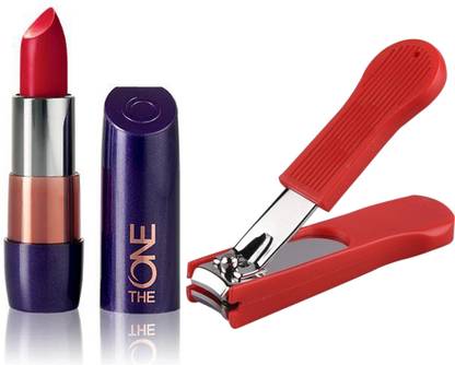 Oriflame Sweden The ONE 5-in-1 Colour Stylist Lipstick 4g (London Red - 30670) With Nail Cutter