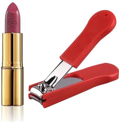 Oriflame Sweden Giordani Gold Iconic Lipstick SPF 15 4g (Muted Plum - 30456) With Nail Cutter