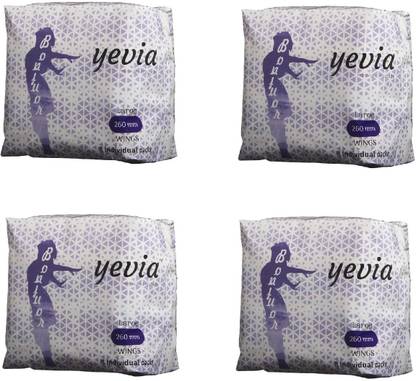 Yevia Sanitary Napkin (Anion) Combo Pack (8Pads Pack of 4) 32 Nos Sanitary Pad
