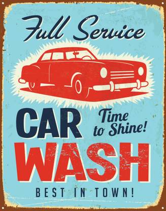 AnanyaDesigns Wall Poster car-wash-kesrhsztgz Paper Print